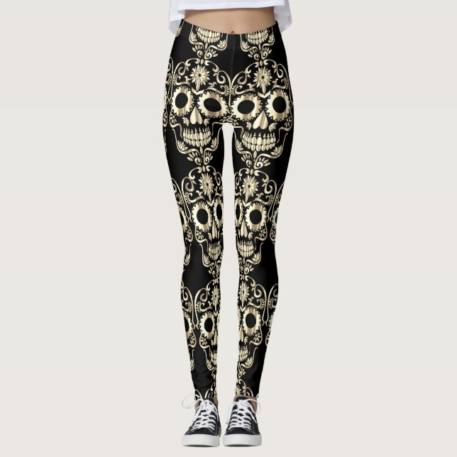 Leggings Elegantes leggantas de cráneo de bonito (Anverso)