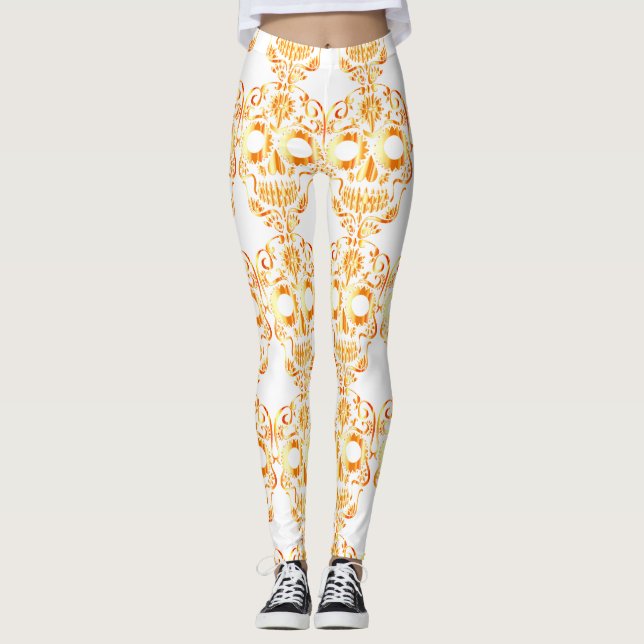 Leggings Elegantes leggantas de cráneo de bonito (Anverso)