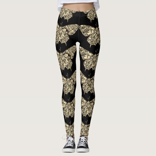 Leggings Elegantes leggantas de mariposa de bonito (Anverso)