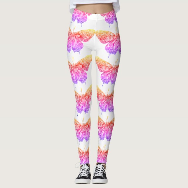 Leggings Elegantes leggantas de mariposa de bonito (Anverso)