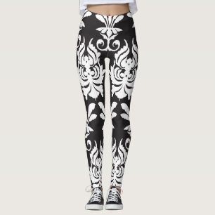 Leggings Elegantes motivos de fans en el Art Deco Dorado.