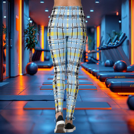 Leggings Elegantes patrones de tartán escocés para cuadros 