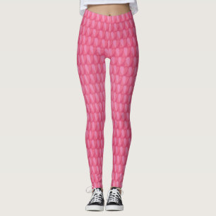 Leggings Elegantes piernas a escala rosada para mujeres