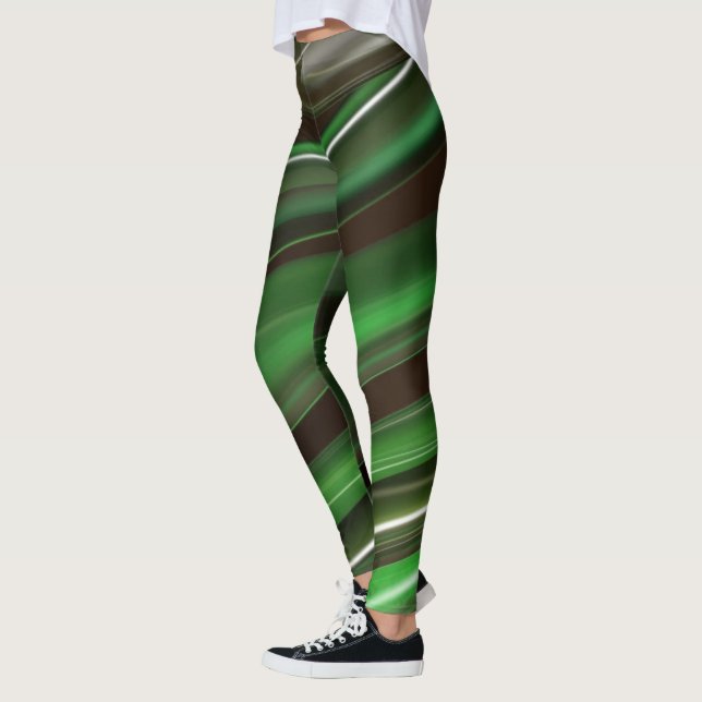 Leggings Elegantes rayas verdes (Izquierda)