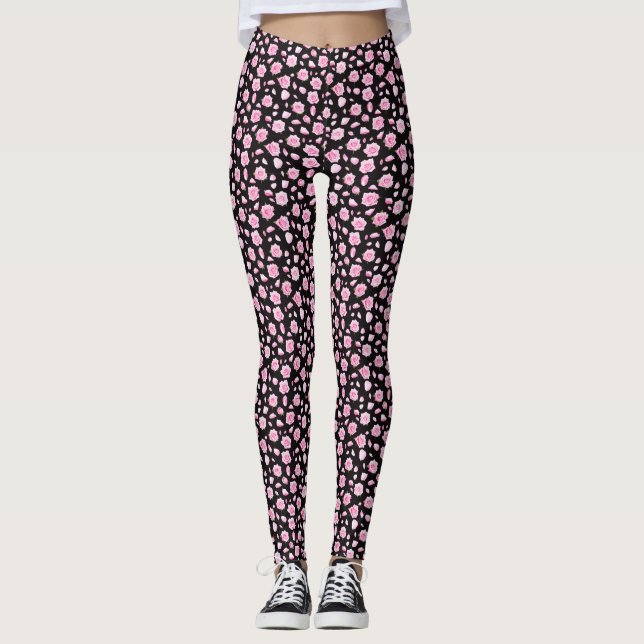 Leggings Elegantes rosas y blancas (Anverso)