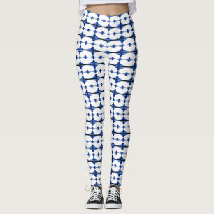 Leggings Elementos Art Decó en azul profundo