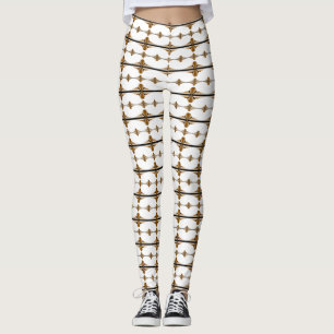 Leggings Elementos Art deco en bronceado
