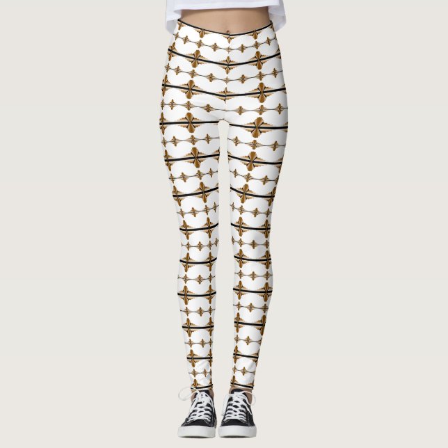 Leggings Elementos Art deco en bronceado (Anverso)
