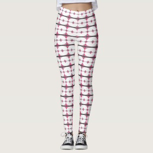 Leggings Elementos Art Deco en rosa pastel