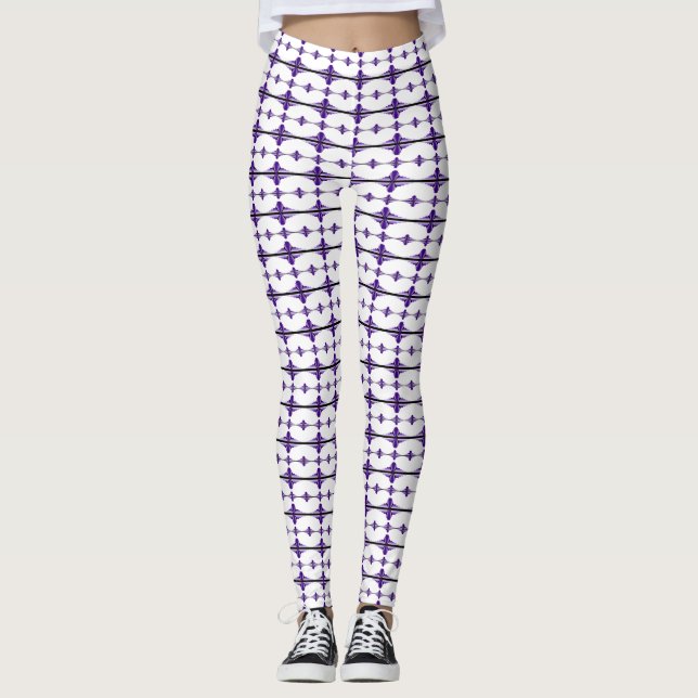 Leggings Elementos Art deco en violeta (Anverso)