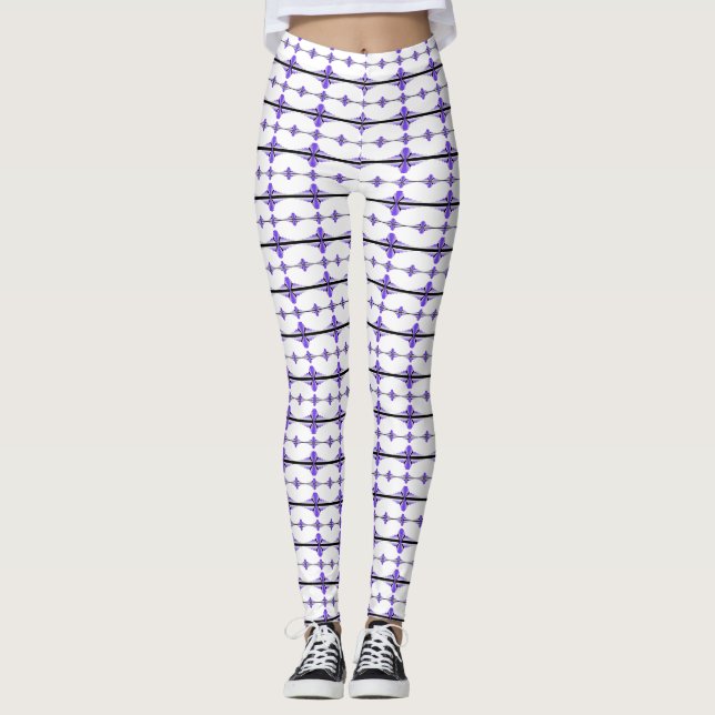 Leggings Elementos Art Deco en violeta pastel (Anverso)
