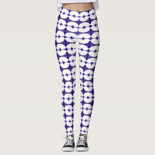 Leggings Elementos Art deco en violeta profundo