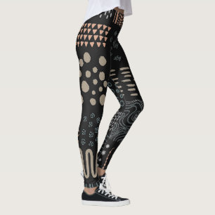 Leggings Elementos de diseño dibujados a mano Formas Squigg