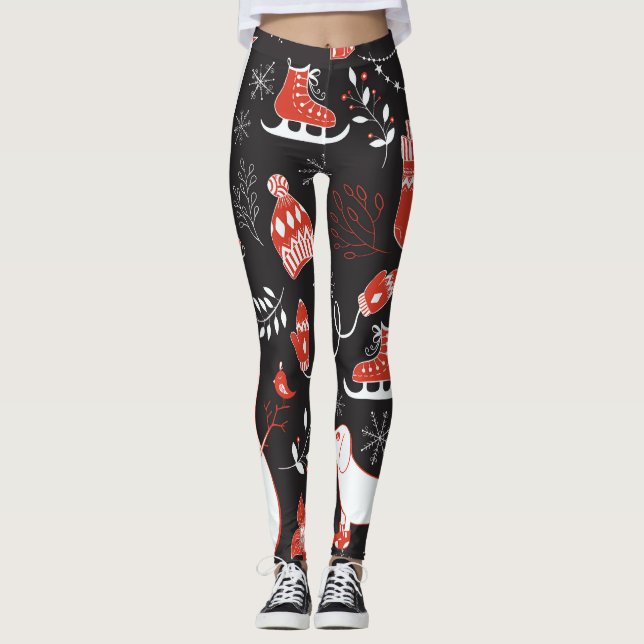 Leggings Elementos De Invierno: Mano Corta. (Anverso)