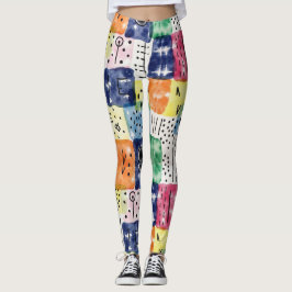 Leggings Elementos de tinte con formas geométricas simples