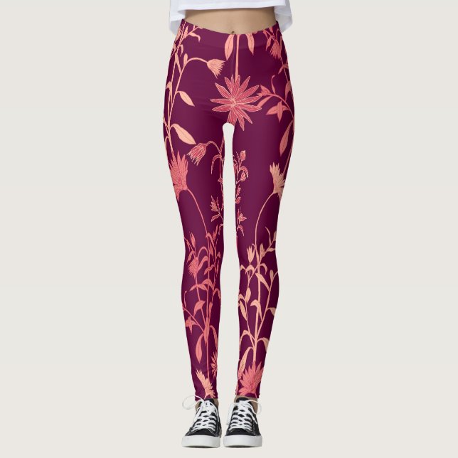 Leggings Elementos separados: Vintage floral (Anverso)