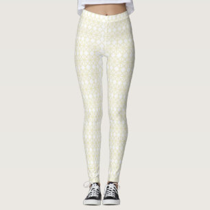 Leggings Elevar tu espacio con geométrico blanco y dorado