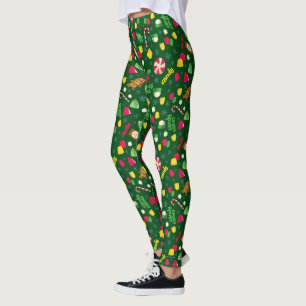 Leggings Elf the Movie Candy Pattern