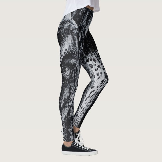 Leggings Ellie the Elephant Unique Wild Animal Portrait Art (Derecha)
