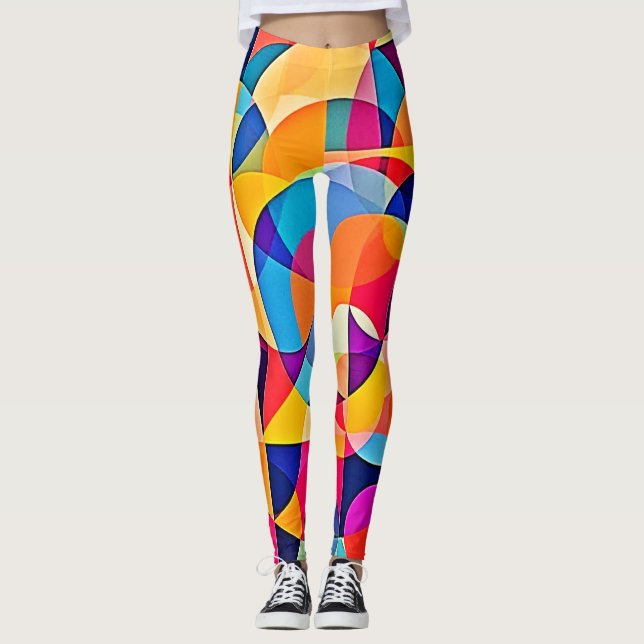 Leggings Emoción de color geométrico (Anverso)