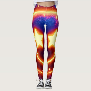 Leggings Emoji brillante de ojos estriados
