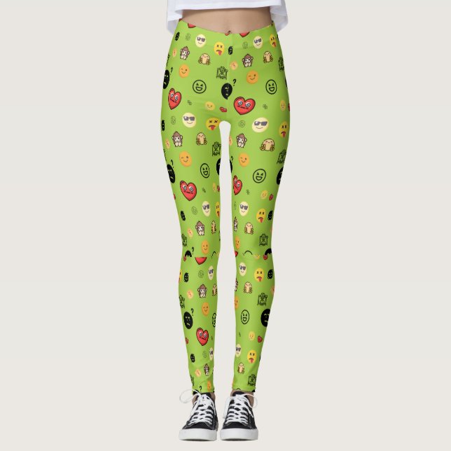 Leggings Emoji colorida (Anverso)