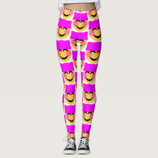 Leggings emoji de coño rosa gorra