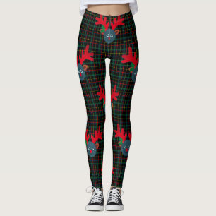 Leggings emoji de luna de renos de navidad