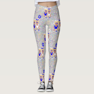 Leggings emoji hanukkah de los oídos del conejito