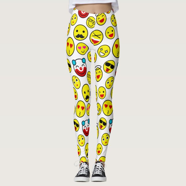 Leggings emojis de payasos divertidos (Anverso)