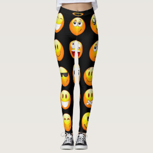 Leggings emojis negras