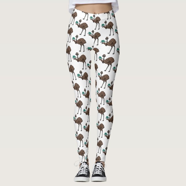 Leggings Emu con ilustracion personalizado de huevos (Anverso)