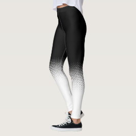 Leggings en blanco y negro con lunares