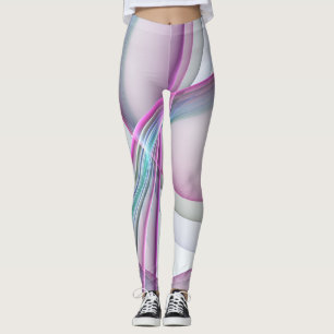 Leggings En movimiento, arte fractal colorido abstracto mod