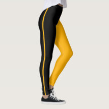 Leggings en negro y oro que captan la simplicidad
