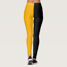 Leggings en negro y oro que captan la simplicidad
