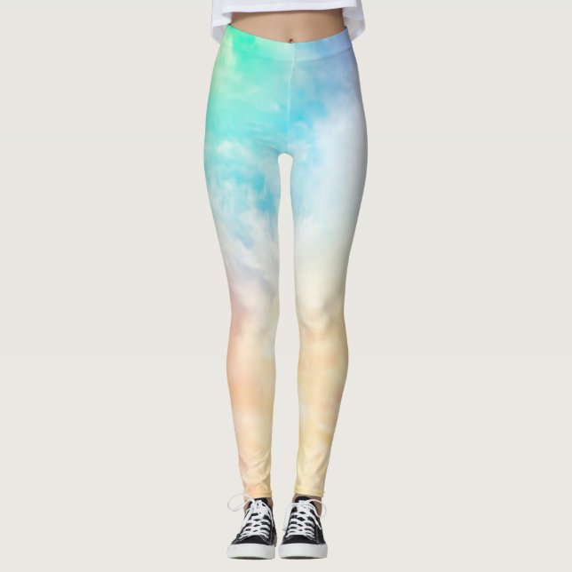 Leggings en pasteles multicolores. (Anverso)