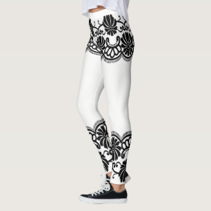 Leggings Encaje, cordón, lazo, del cordón,