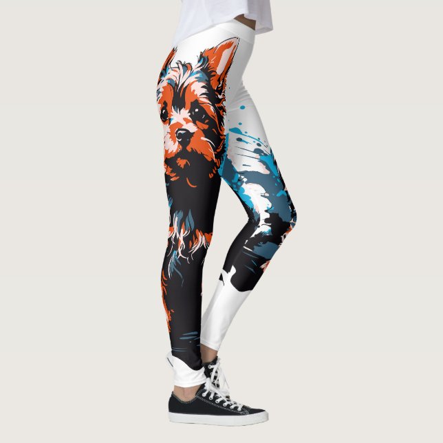 Leggings Encantador resaltado de Yorkshire Terrier (Derecha)