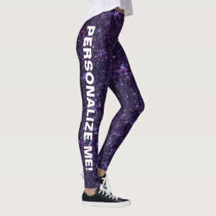 Leggings Encantamiento antimetista PERSONALIZADO azul púrpu