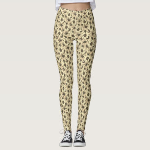 Leggings Encanto Vintage Girasol Tono Sepia