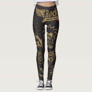 Leggings Enérgica esencia musical de rock