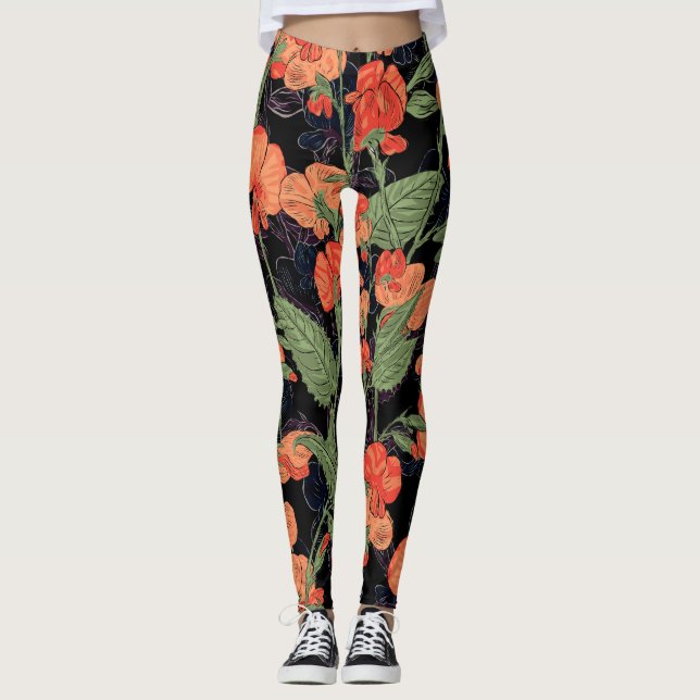 Leggings Energización floral (Anverso)
