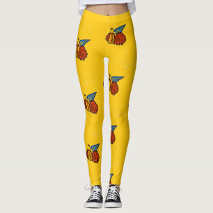 Leggings Engranaje animador en amarillo