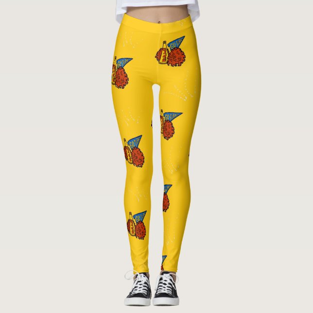 Leggings Engranaje animador en amarillo (Anverso)