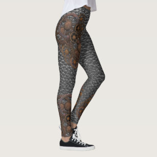 Leggings Engranajes de cuero Steampunk oxidados industriale