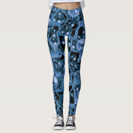 Leggings ¡Engranajes del azul de la diversión!