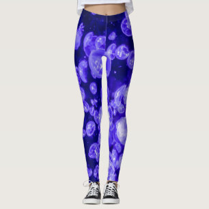 Leggings Enjambre de medusas náuticas vibrantes