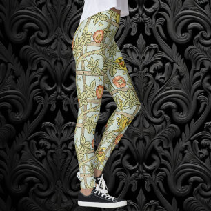 Leggings Enrejado de William Morris, textil de jardín vinta