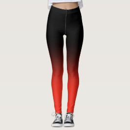 Leggings Entrenador de fitness Negro y Rojo